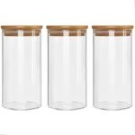 Conjunto de potes herméticos bambu- 10 peças